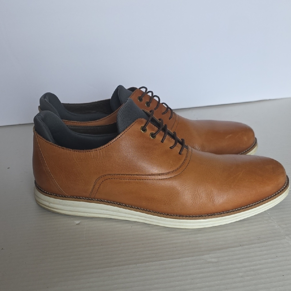 Martin Dingman Men's Tan Leather Oxfords Lace Up Loafers Size 13